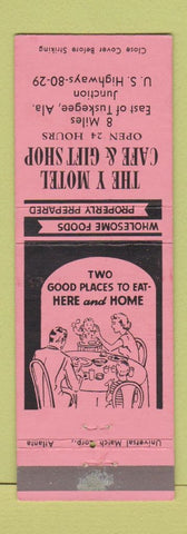 Matchbook Cover - Y Motel Cafe Gift Shop Tuskegee AL