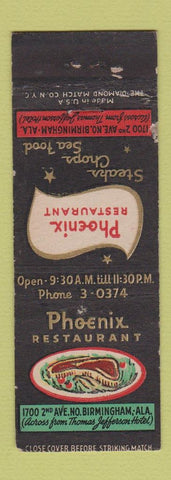 Matchbook Cover - Phoenix Restaurant Birmingham AL