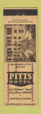 Matchbook Cover - Pitts Hotel Auburn AL WEAR