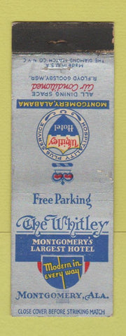 Matchbook Cover - Whitley Hotel Montgomery AL