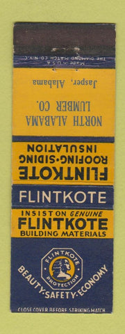 Matchbook Cover - Flintkote Insulation Roofing Japser AL lumber