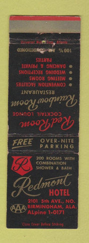 Matchbook Cover - Redmont Hotel Birmingham AL