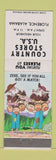 Matchbook Cover - Country Stores USA Florence AL Hillbilly