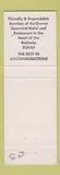 Matchbook Cover - Deavers Restaurant Motel Grove Hill AL