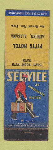 Matchbook Cover - Pitts Hotel Auburn AL WEAR