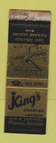 Matchbook Cover - King's Cocktail Lounge Phoenix AZ WORN