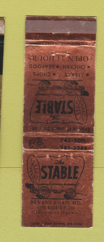 Matchbook Cover - The Stable  WEAR