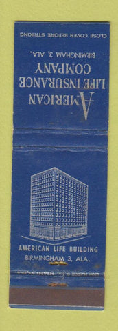 Matchbook Cover - American Life Insurance Birmingham AL WORN