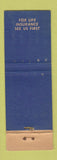 Matchbook Cover - American Life Insurance Birmingham AL WORN