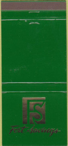 Matchbook Cover - Fort Savings Bank Elkhorn Edgerton 30 Strike