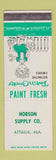 Matchbook Cover - Town n Country Paint Hobson Supply Attalla AL