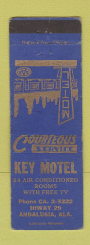Matchbook Cover - Key Motel Andalusia AL