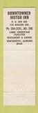 Matchbook Cover - Downtowner Motor Inns Montgomery AL