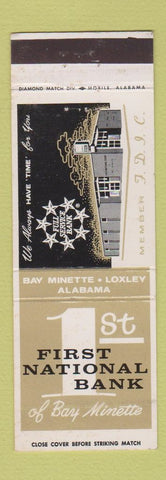 Matchbook Cover - 1st National Bank Bay Minette Loxley AL