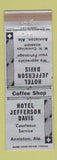 Matchbook Cover - Hotel Jefferson Davis Anniston AL