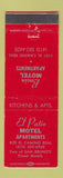 Matchbook Cover - El Patio Motel Apartments San Bruno CA Bruin Motel