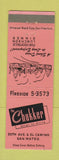 Matchbook Cover - Chukker Restaurant San Mateo CA