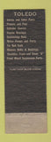 Matchbook Cover - Toledo Auto Parts Berkeley CA WORN