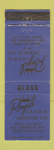 Matchbook Cover - Royal Glass and Mirror South Palo Alto CA WORN