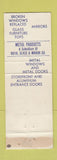 Matchbook Cover - Royal Glass and Mirror South Palo Alto CA WORN