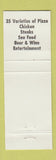 Matchbook Cover - JJ's Santa Cruz CA Pizza
