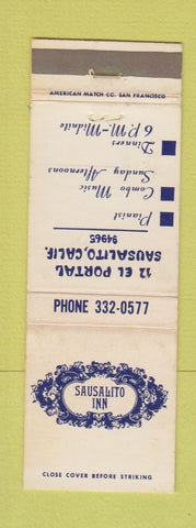Matchbook Cover - Sausalito Inn CA WORN