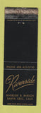 Matchbook Cover - The Riverside Santa Cruz CA WORN