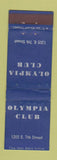Matchbook Cover - Olympia Club CROWN WEAR