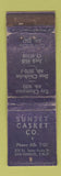 Matchbook Cover - Sunset Casket San Gabriel CA CROWN WORN