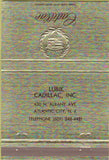 Matchbook Cover - Lubik Cadillac Atlantic City NJ 40 Strike