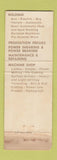 Matchbook Cover - Hipp Welding Palo Alto CA WEAR