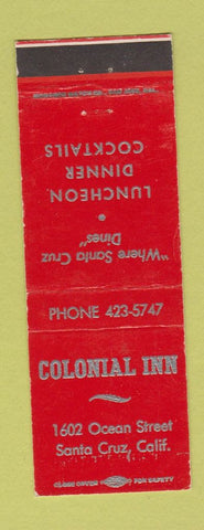 Matchbook Cover - Colonial Inn Santa Cruz CA WEAR