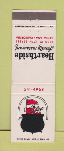 Matchbook Cover - Hearthside Restaurant Santa Ana CA