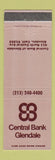 Matchbook Cover - Central Bank Glendale CA