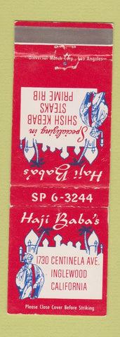 Matchbook Cover - Haji Baba's Inglewood CA