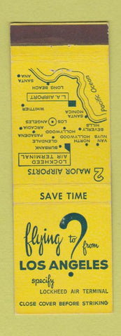 Matchbook Cover - Lockheed Air Terminal Los Angeles CA