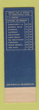 Matchbook Cover - Lockheed Air Terminal Los Angeles CA