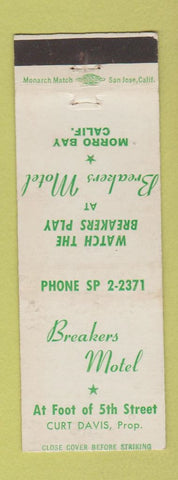 Matchbook Cover - Breakers Motel Morro Bay CA