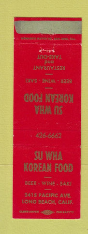 Matchbook Cover - Su Wha Korean Food Long Beach CA