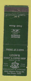Matchbook Cover - Leon's Donut Coffee Shop San Diego CA WEAR