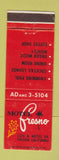 Matchbook Cover - Motel Fresno CA