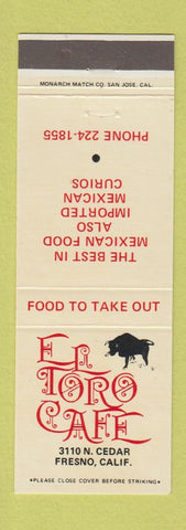 Matchbook Cover - El Toro Cafe Mexican Fresno CA