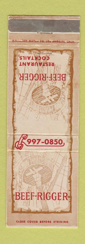 Matchbook Cover - Beef Rigger Restaurant Orange CA