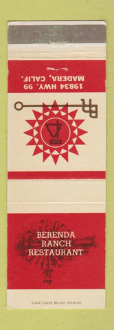 Matchbook Cover - Berenda Ranch Restaurant Madera CA