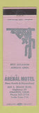 Matchbook Cover - Arenal Motel Anaheim CA