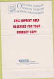 Matchbook Cover - Oil 1st Century Norman Rockwell Imprint CREASE 40 Strike