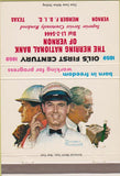 Matchbook Cover - Oil 1st Century Norman Rockwell Bank Vernon TX 40 Strike