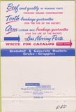 Matchbook Cover - Erie Buckets industrial Hialeah FL tractors 40 Strike