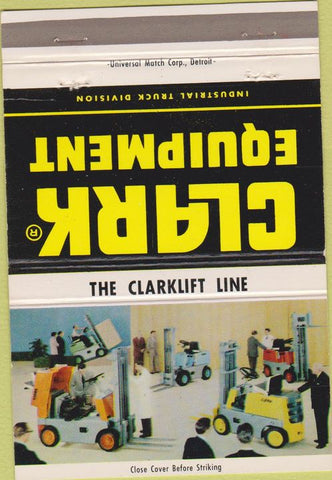Matchbook Cover - Clark Equipment Fork Lifts 40 Strike