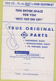 Matchbook Cover - Allis Chalmers Tractors YOUR IMPRINT 40 Strike